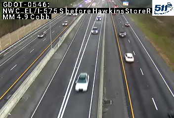 I-575 S before HawkinsStoreRd MM 4.9 live camera view