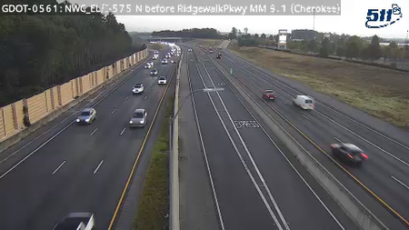 I-575 N before RidgewalkPkwy MM 9.1 live camera view