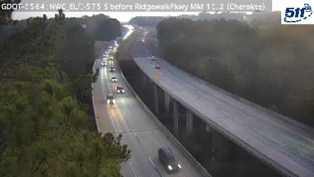 I-575 S before RidgewalkPkwy MM 10.2 live camera view