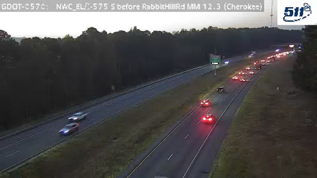 I-575 S before RabbitHillRd MM 12.3 live camera view