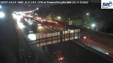 I-285 CCW at PowersFerryRd MM 20.5 live camera view