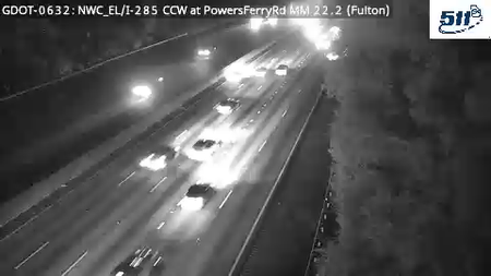 I-285 CCW at PowersFerryRd MM 22.2 live camera view