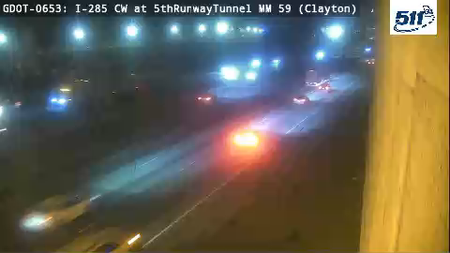 I-285 CW at 5thRunwayTunnel MM 59 live camera view