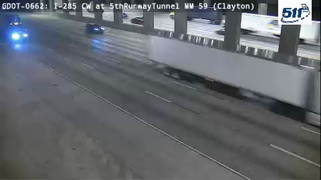 I-285 CW at 5thRunwayTunnel MM 59 live camera view