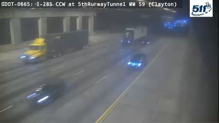 I-285 CCW at 5thRunwayTunnel MM 59 live camera view