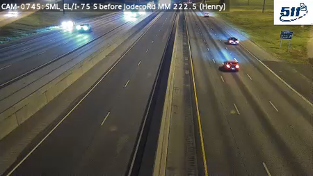 SML_EL/I-75 S before JodecoRd MM 222.6 live camera view