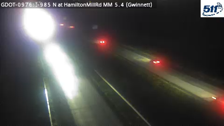 I-985 N at HamiltonMillRd MM 5.3 live camera view