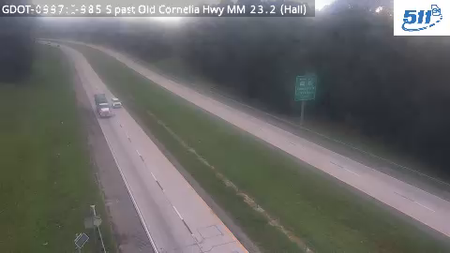 I-985 S past OldCorneliaHwy MM 23.2 live camera view