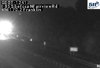 I-85 S before NFairviewRd MM 170 live camera view