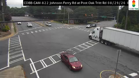 Johnson Ferry Rd at Post Oak Tritt Rd live camera view