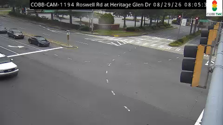 Roswell Rd at Heritage Glen Dr live camera view