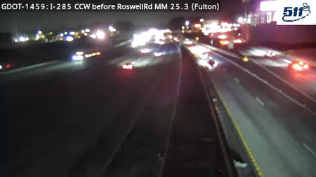 I-285 CCW before RoswellRd MM 25.3 live camera view