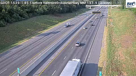 I-85 S before ValentineIndustrialPkwy MM 137.9 live camera view