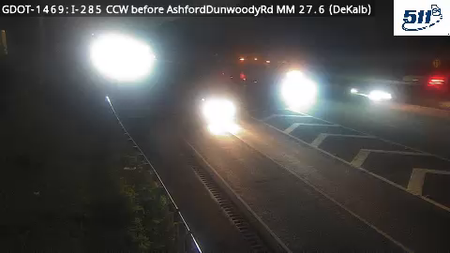 I-285 CCW before AshfordDunwoodyRd MM 27.6 live camera view