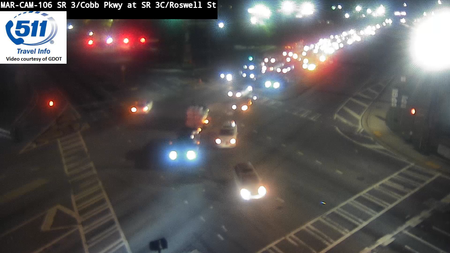 SR 3/Cobb Pkwy at SR 3C/Roswell St live camera view