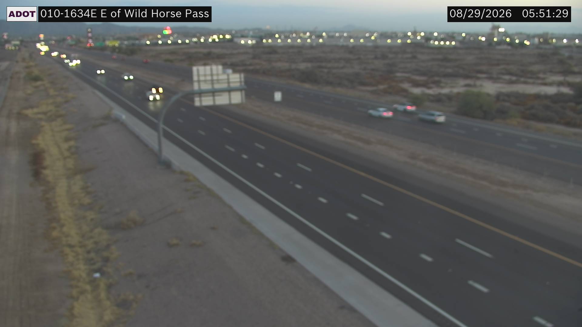 I-10 @E of Wild Horse Pass live camera view