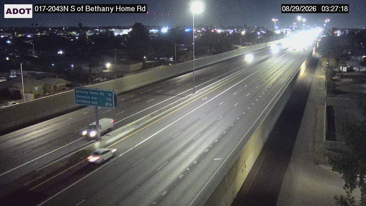 I-17 @S of Bethany Home Rd live camera view