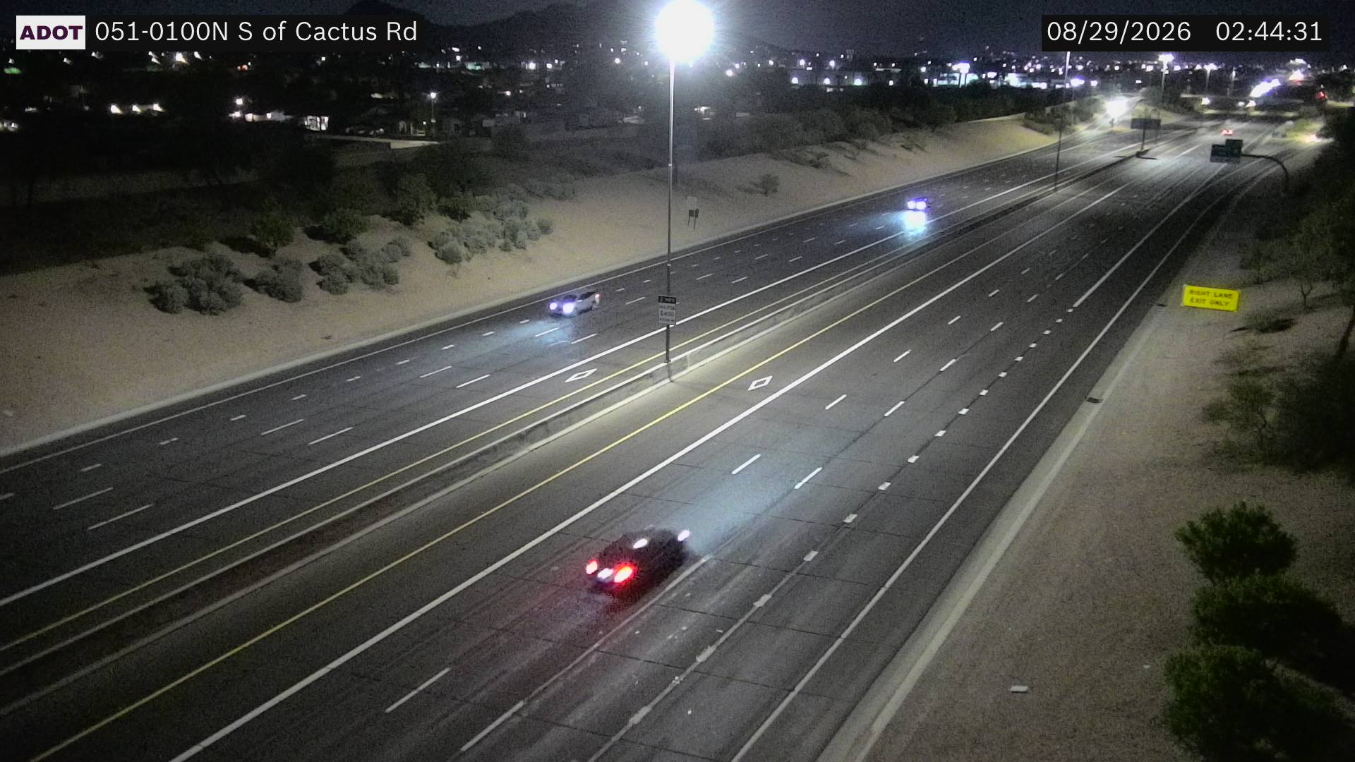 SR-51 @S of Cactus Rd live camera view