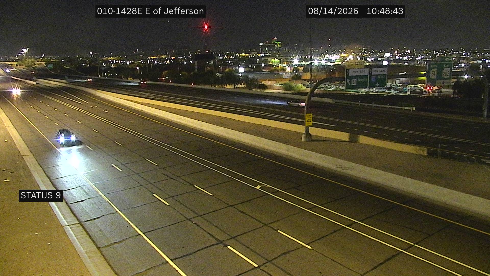 I-10 @E of Jefferson Street live camera view