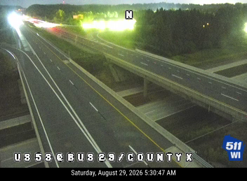 US 53 at County X/Business 29 live camera view
