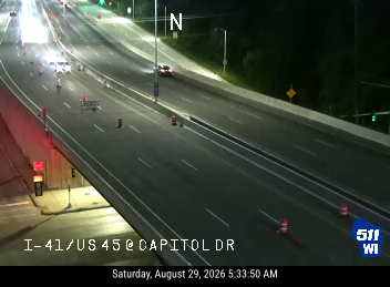 I-41/US 45 at Capitol Dr live camera view