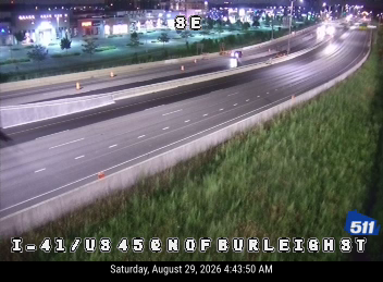 I-41/US 45 at N of Burleigh St live camera view