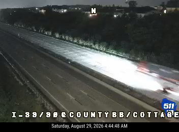 I-39/90 at County BB/Cottage Grove Rd live camera view