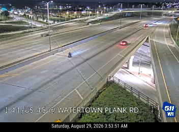I-41/US 45 at Watertown Plank Rd live camera view