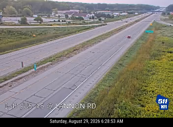 I-41/US 45 at Lannon Rd live camera view