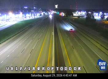 US 12/18 at E of Todd Dr/Ped Bridge (Flex) live camera view