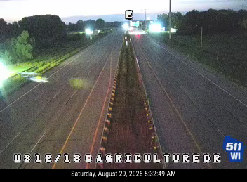 US 12/18 at Agriculture Dr (Flex) live camera view