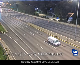 I-41/894/US 45 at National Ave live camera view