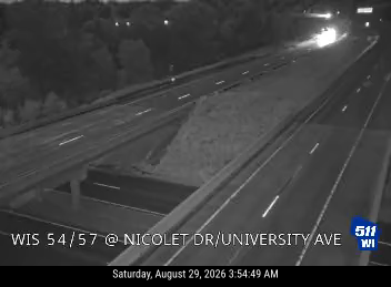 WIS 54/57 at Nicolet Dr/University Ave live camera view