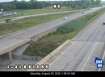 I-41 at WIS 55/Delanglade St live camera view