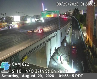 I-110 : (822) S/O EXPOSITION BLVD live camera view