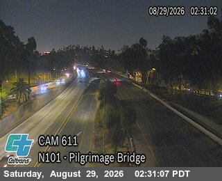 US-101 : (611) Pilgrimage Bridge live camera view