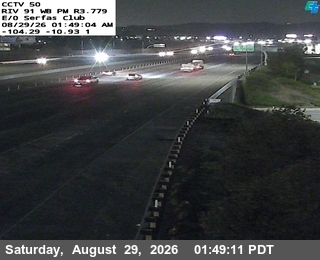 SR-91 : (50) East of Serfas Club live camera view