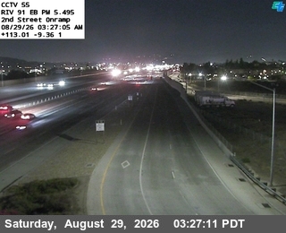 SR-91 : (55) 2nd Street Onramp live camera view