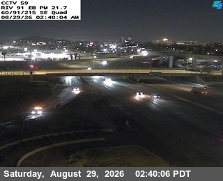 SR-91 : (59) SR-60 / I-215 South East Quad live camera view