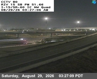 I-15 : (80) SR-60 NW Quad live camera view