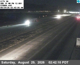 I-15 : (98) Sierra Avenue live camera view
