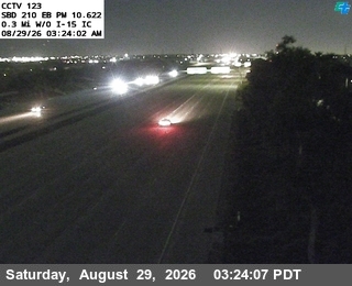 I-210 : (123) 0.3 Miles West of I-15 live camera view