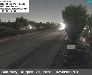 SR-91 : (135) West of Van Buren live camera view
