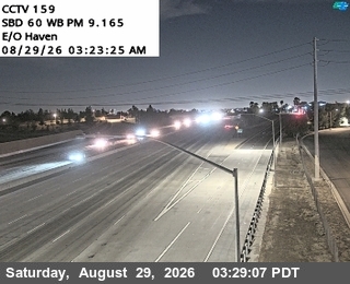 SR-60 : (159) East of Haven Avenue live camera view