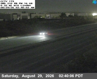 I-210 : (173) 0.25 Miles West of Linden live camera view