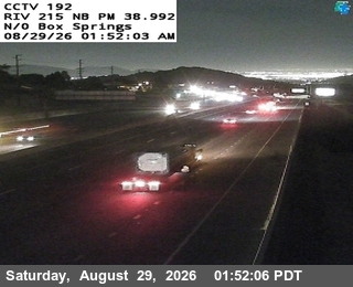 I-215 : (192) n/o Box Springs Road live camera view