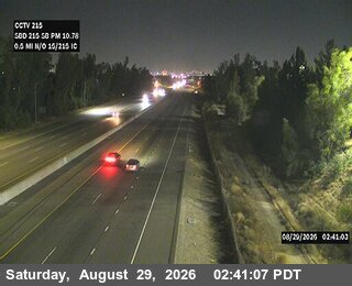 I-215 : (215) 0.5 Miles N of I-210 live camera view