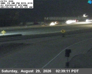 I-15 : (220) NB Kenwood On live camera view
