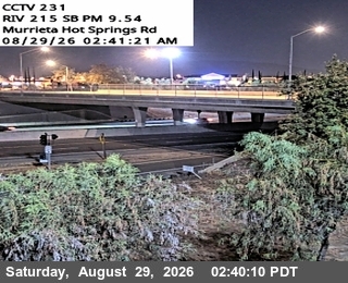 I-215 : (231) SB Murrieta Hot Spring Road live camera view