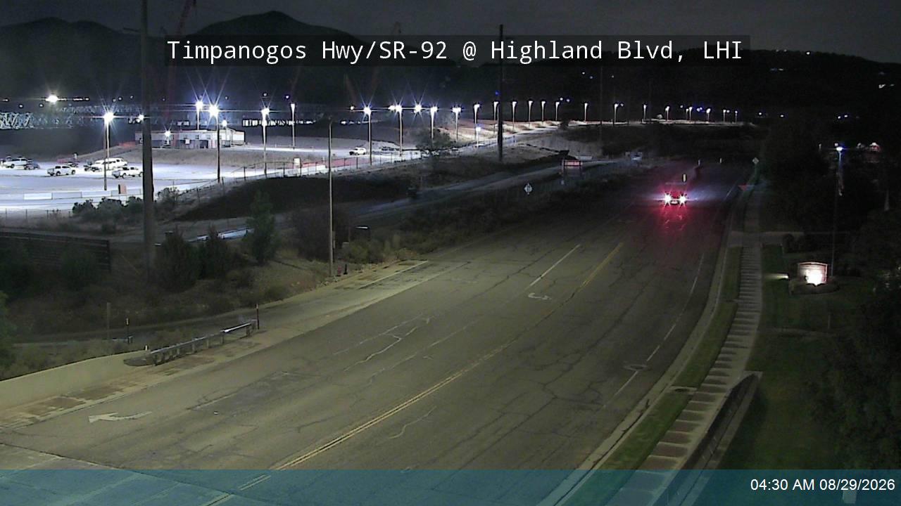 Timpanogos Hwy / SR-92 @ Highland Blvd, LHI live camera view